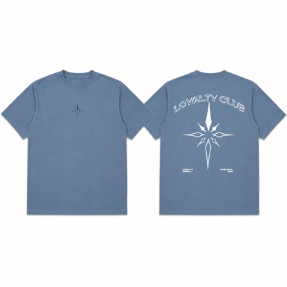 Camiseta Regular Hombre Azul Buds