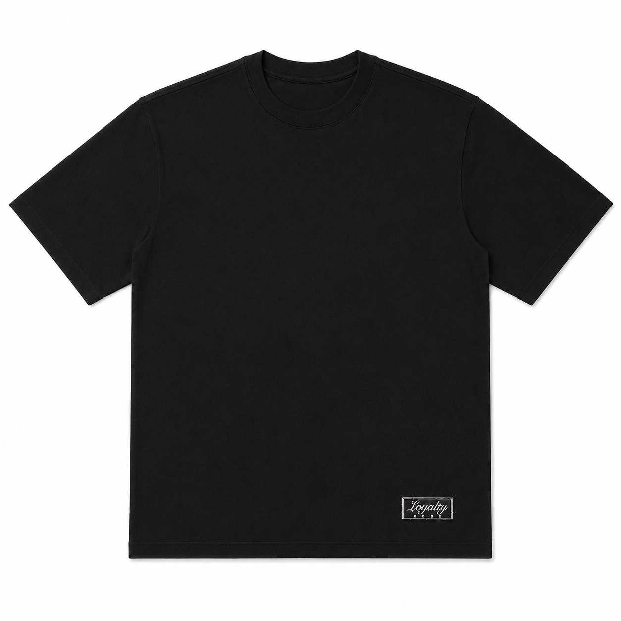 Camiseta Regular Hombre Negra Sello Buds