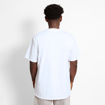 Camiseta Regular Hombre Blanca Sello Buds