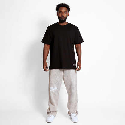 Camiseta Regular Hombre Negra Sello Buds