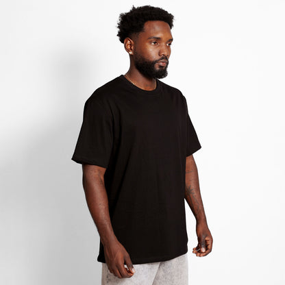 Camiseta Regular Hombre Negra Sello Buds