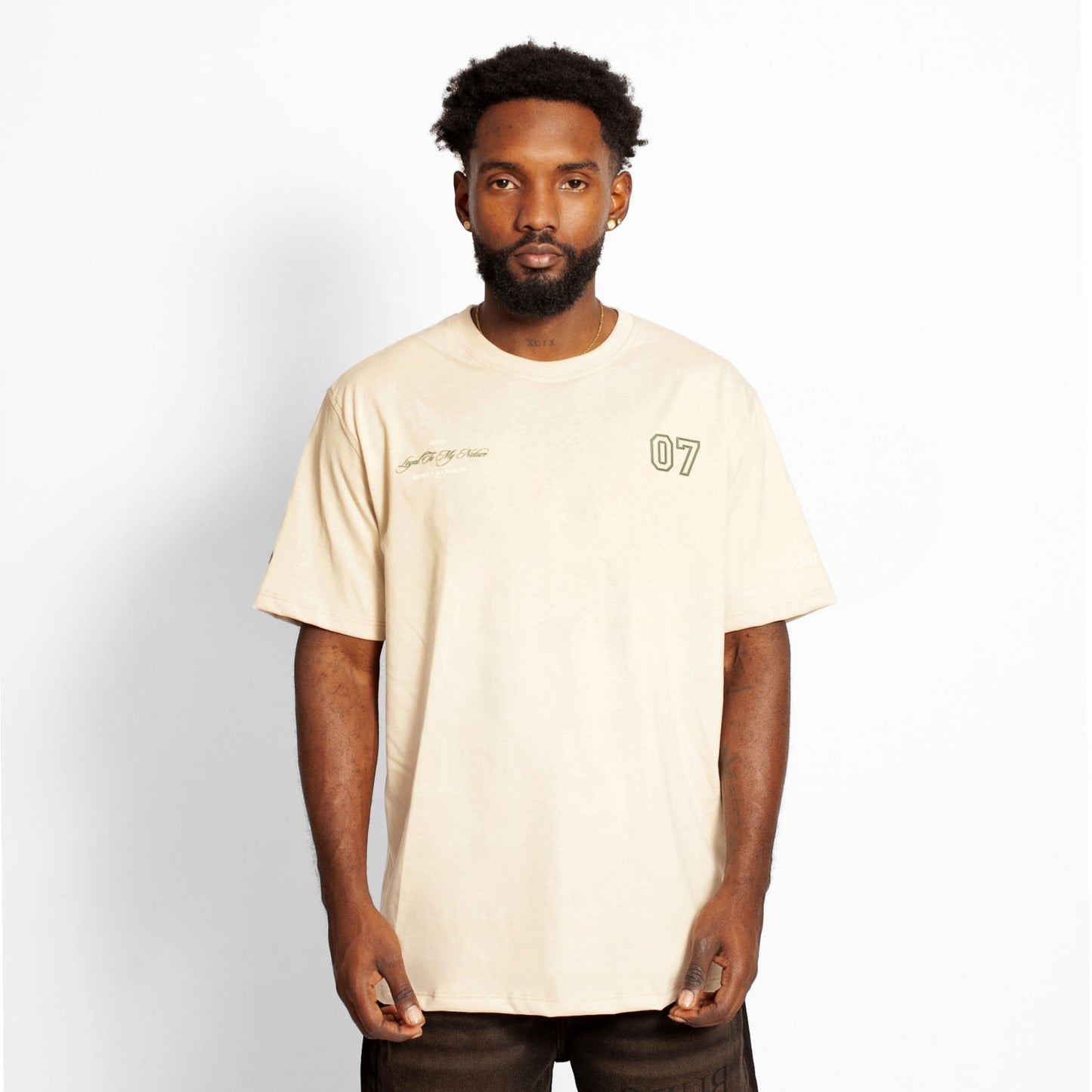 Camiseta Regular Hombre Beige Buds