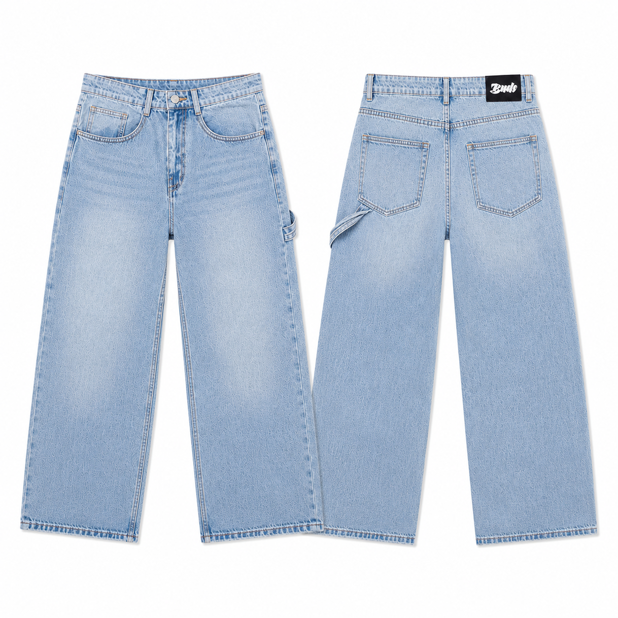 Jean Denim Flare Hombre Azul Buds