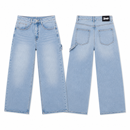 Jean Denim Flare Hombre Azul Buds