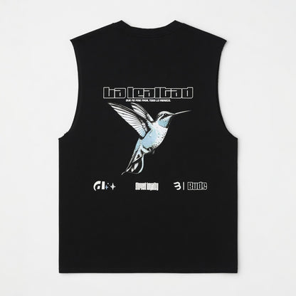 Camisilla Oversize Hombre Negra Buds