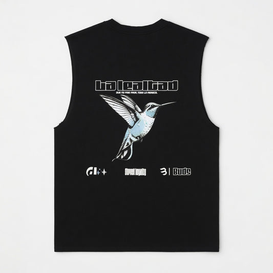 Camisilla Oversize Hombre Negra Buds