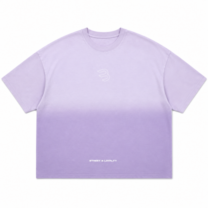 Camiseta Oversize Hombre Lila Degradé Alto Gramaje 250G